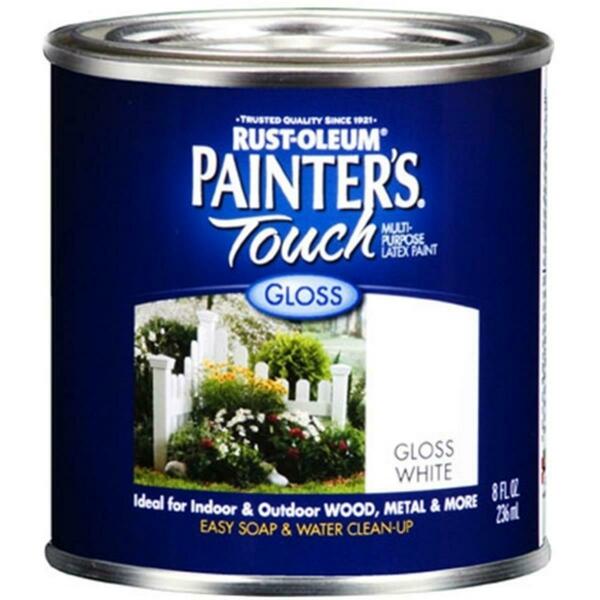 Zinsser .50 Pint Gloss White Painters Touch Multi-Purpose Paint 1992-730 20066199272